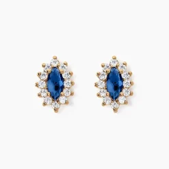 Boucles D'oreilles Puces Lisea Plaqué Or Verre Et Oxyde De Zirconium