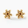 Boucles D'oreilles Puces Leonidas Or Jaune