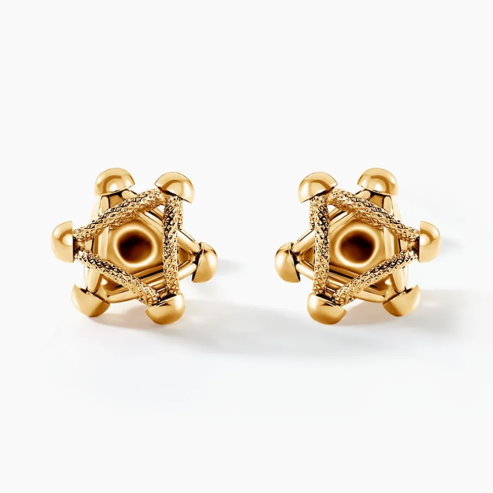 Boucles D'oreilles Puces Leonidas Or Jaune