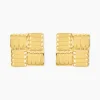 Boucles D'Oreilles Puces Lilly Acier Jaune