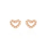 Boucles D'oreilles Puces Menel Argent Rose