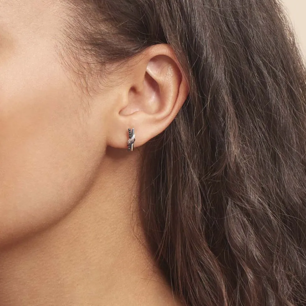 Boucles D'oreilles Puces Marina Or Blanc Diamant
