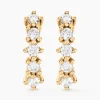 Boucles D'oreilles Puces Matleena Or Jaune Diamant Synthétique