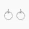 Boucles D'oreilles Puces Melissande Or Blanc Diamant