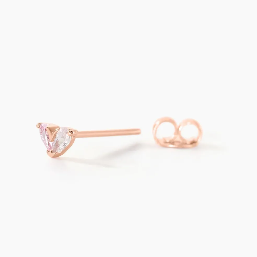 Boucles D'oreilles Puces Myhalf Argent Rose Oxyde