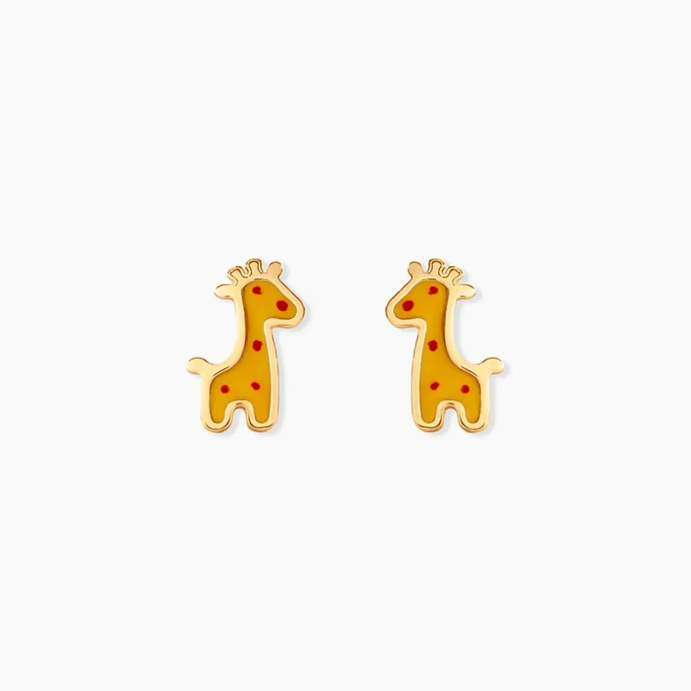 Boucles D'Oreilles Puces Mostafa Or Jaune