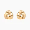 Boucles D'oreilles Puces Marcelina Plaqué Or Jaune