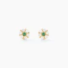 Boucles D'oreilles Puces Margaid Or Jaune Oxyde De Zirconium