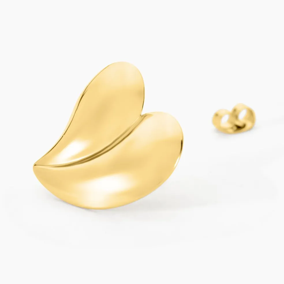 Boucles D'oreilles Puces Madlie Acier Jaune