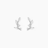 Boucles D'oreilles Puces Milda Argent Blanc Oxyde De Zirconium