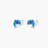 Boucles D'oreilles Puces Mael Dauphin Or Jaune