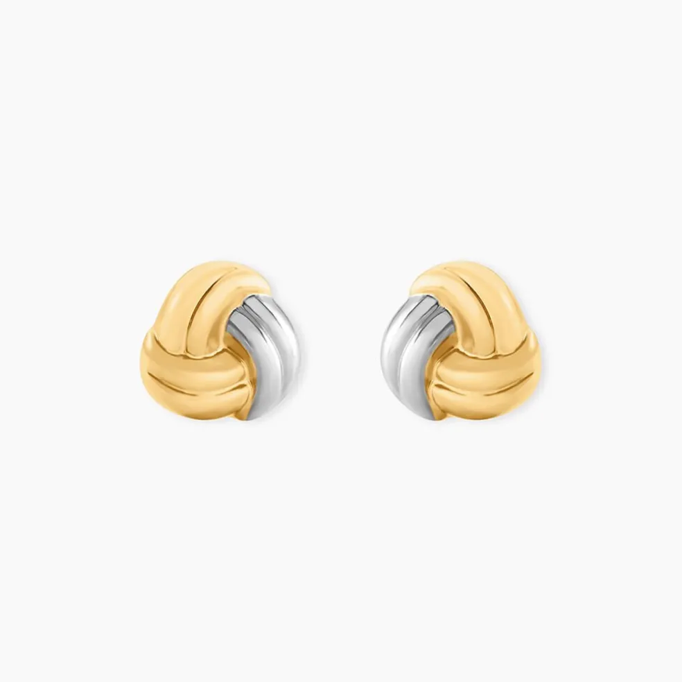 Boucles D'Oreilles Puces Narayan Or Bicolore