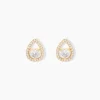 Boucles D'oreilles Puces Norig Plaqué Or Jaune Oxyde De Zirconium