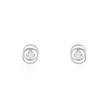 Boucles D'oreilles Puces Nid D'amour Or Blanc Diamant