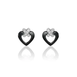 Boucles D'oreilles Puces Nolwen Argent Céramique Oxyde De Zirconium