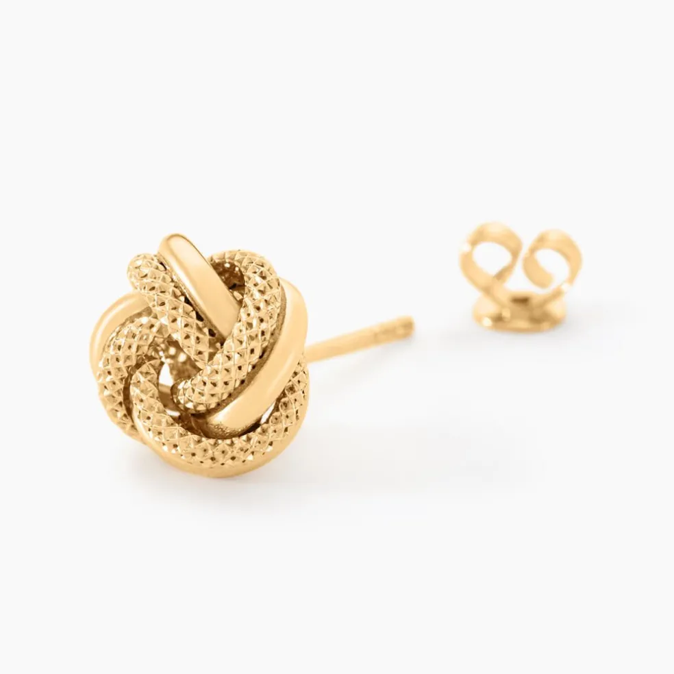 Boucles D'oreilles Puces Or Jaune Guermana