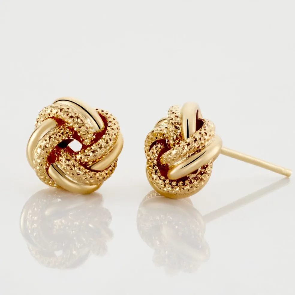 Boucles D'oreilles Puces Or Jaune Guermana