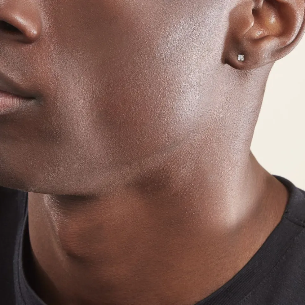 Boucles D'oreilles Puces Or Blanc Oxyde De Zirconium