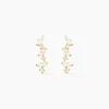 Boucles D'oreilles Puces Or Jaune Fortunella Oxydes De Zirconium