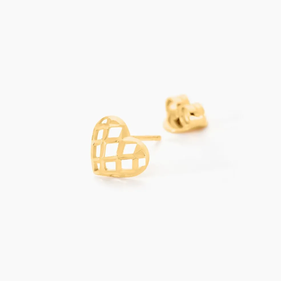 Boucles D'oreilles Puces Or Jaune Cicolluis