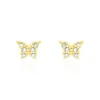 Boucles D'oreilles Puces Or Jaune Fragaria Oxydes