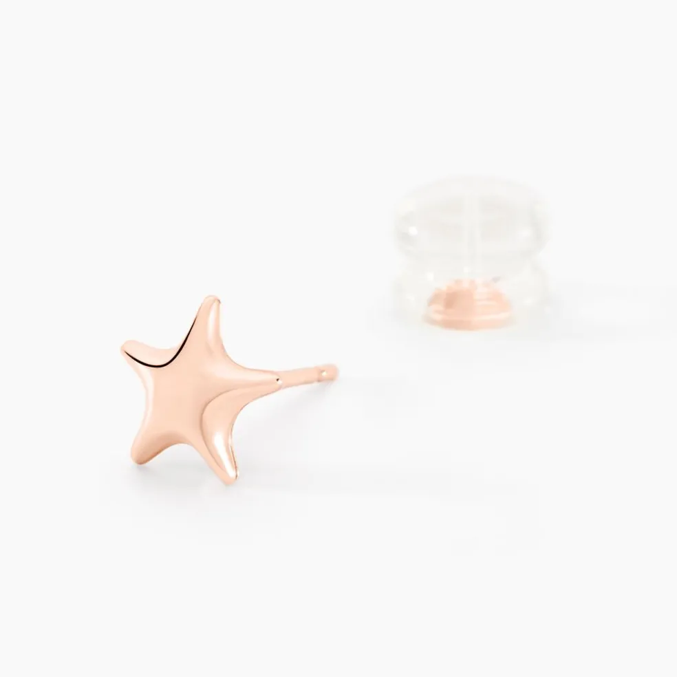 Boucles D'oreilles Puces Or Rose Lison Alphonsine
