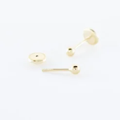 Boucles D'oreilles Puces Or Jaune Fidelia