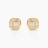 Boucles D'oreilles Puces Or Jaune Urlanie Diamants