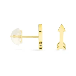 Boucles D'oreilles Puces Or Jaune Gnazi