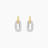 Boucles D'Oreilles Puces Or Jaune Oxyde De Zirconium