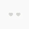Boucles D'oreilles Puces Or Jaune Ianuaria Cristal