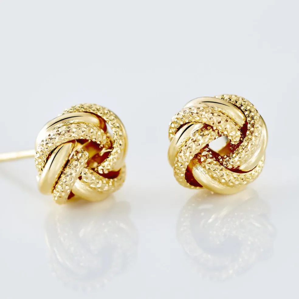 Boucles D'oreilles Puces Or Jaune Campanula