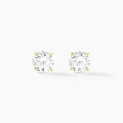 Boucles D'oreilles Puces Or Jaune Katherina Oxyde De Zirconium