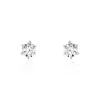 Boucles D'oreilles Puces Petrine Argent Blanc Oxyde De Zirconium