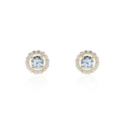 Boucles D'oreilles Puces Plaqué Or Radbod Pierres Artificielles Oxydes