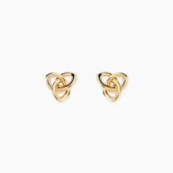 Boucles D'oreilles Puces Philine Fleur Or Jaune