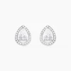 Boucles D'oreilles Puces Pilar Argent Blanc Oxyde De Zirconium
