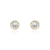 Boucles D'oreilles Puces Plaqué Or Jaune Niclaus Oxyde