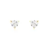 Boucles D'oreilles Puces Poinsettia Or Jaune Oxyde