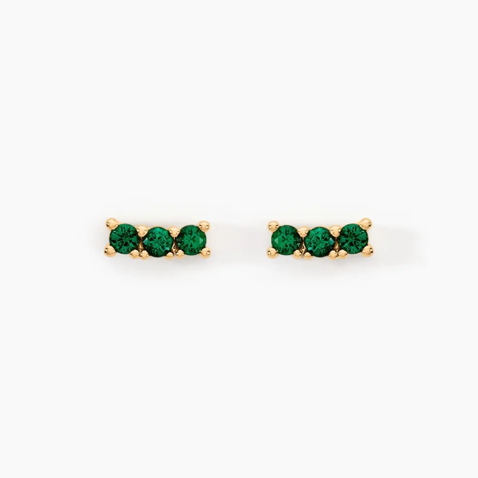 Boucles D'oreilles Puces Plaqué Or Jaune Alodia Spnielles