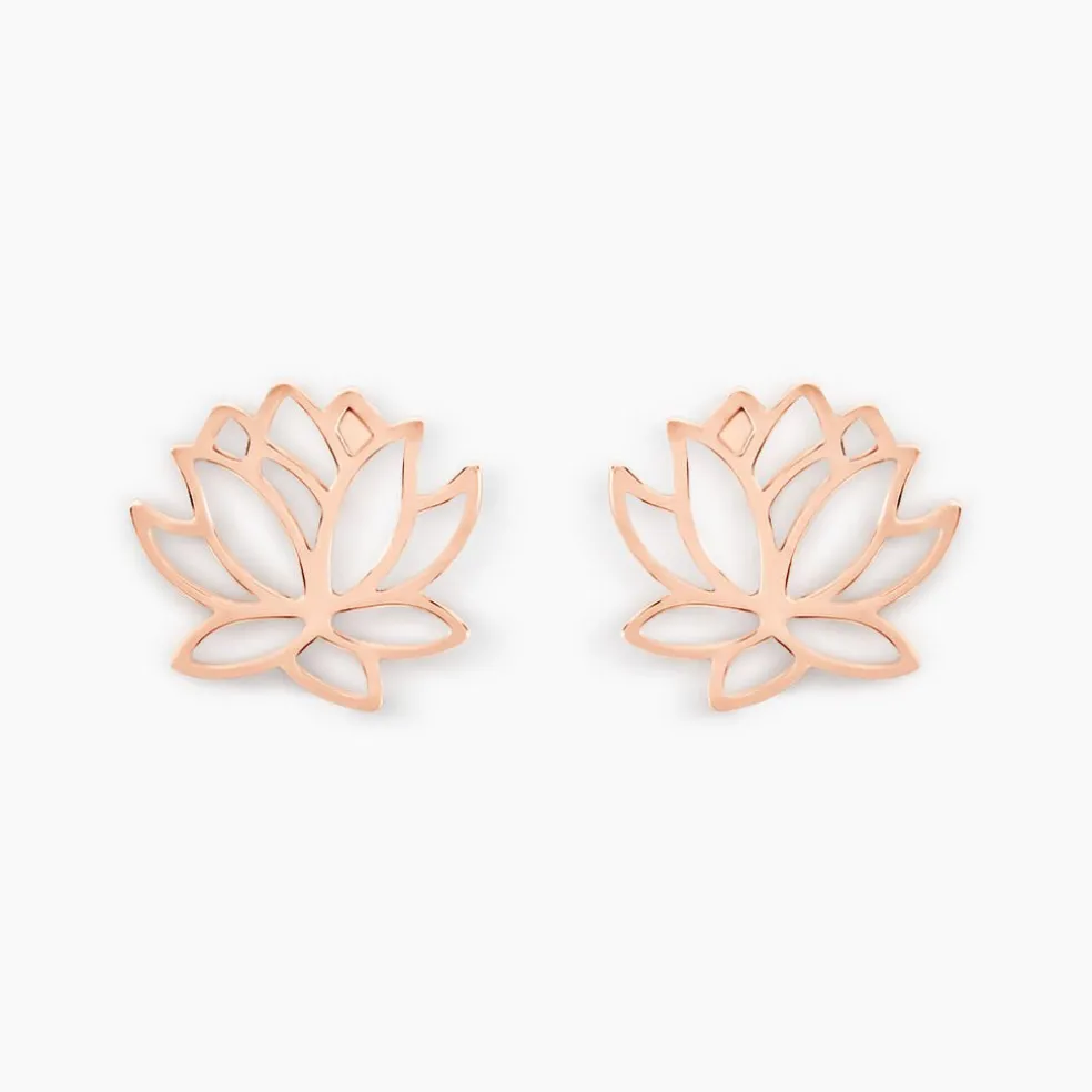 Boucles D'oreilles Puces Rosita Argent Rose