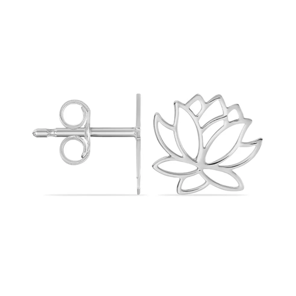 Boucles D'oreilles Puces Rosita Argent Blanc