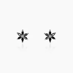 Boucles D'oreilles Puces Rhys Argent Blanc Oxyde De Zirconium