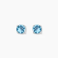Boucles D'oreilles Puces Rio Argent Blanc Oxyde