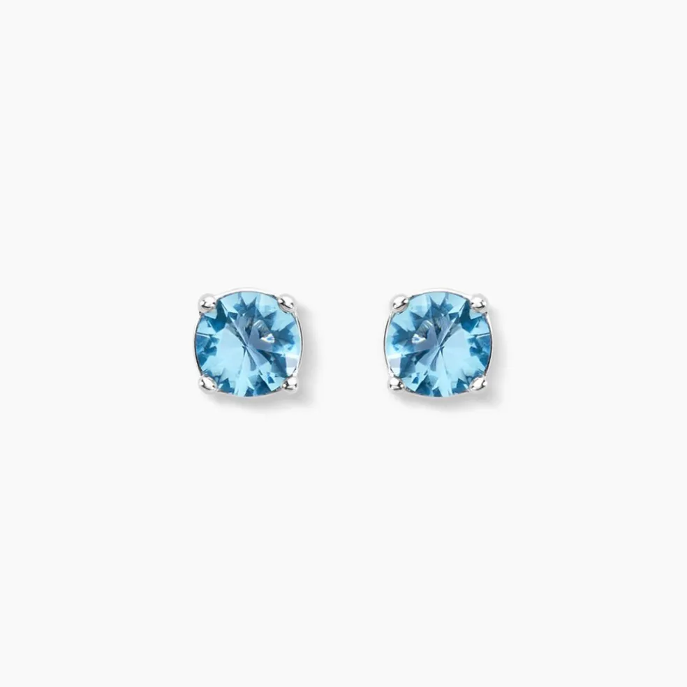 Boucles D'oreilles Puces Rio Argent Blanc Oxyde