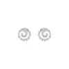 Boucles D'oreilles Puces Selima Argent Blanc