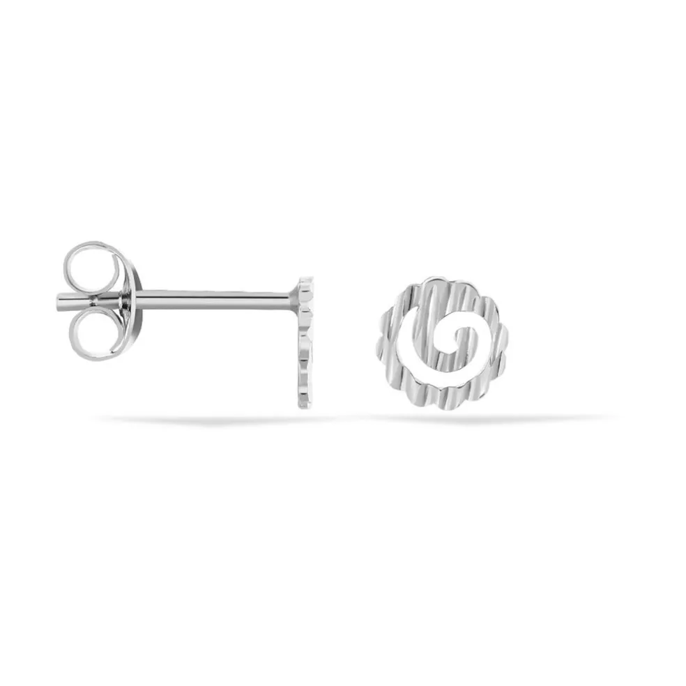 Boucles D'oreilles Puces Selima Argent Blanc