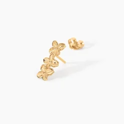 Boucles D'Oreilles Puces Selva Plaqué Or Jaune