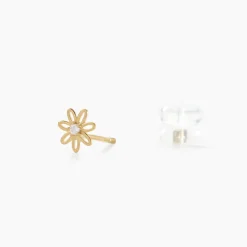 Boucles D'oreilles Puces Syd Or Jaune Oxyde De Zirconium