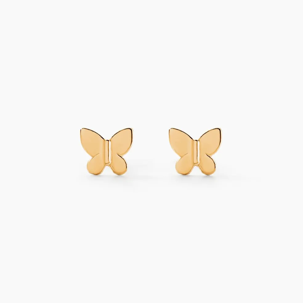 Boucles D'oreilles Puces Siri Or Jaune